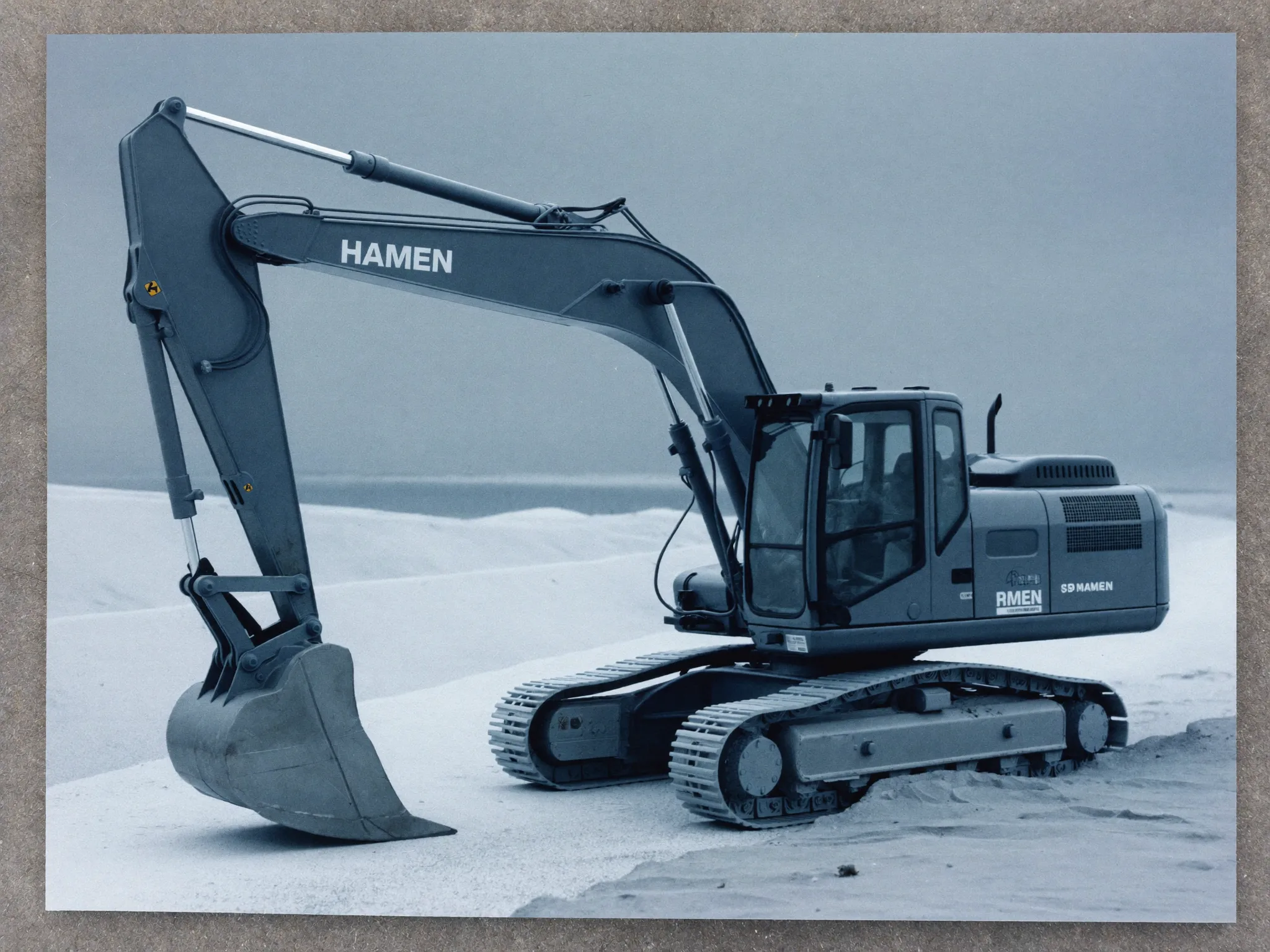 An excavator on a work site